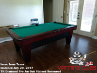 Isaac's 7ft Pro AM Rosewood Oak Table from Texas