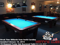 Break Time Billiards 7ft Pro Ams Oak stained Rosewood from North Carolina