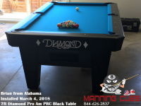 Brian's 7ft Pro Am Black PRC Table from Alabama