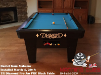 Daniel's 7ft Pro Am Black PRC Table from Alabama