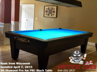 Hank's 9ft Pro Am Black PRC Table from Wisconsin
