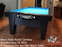 Reece's 9' Pro AM PRC Black Table from North Carolina