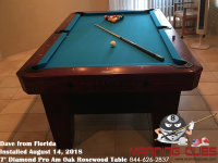 Dave's 7' Pro AM Oak Rosewood Table