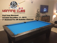 Paul's 7' Pro Am Dymalux Charcoal Table from Maryland