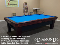 DIAMOND 9' PRO-AM DYMALUX ROSEWOOD - KENNETH FROM TEXAS - INSTALLED DECEMBER 15, 2020