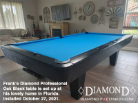 DIAMOND PROFESSIONAL OAK BLACK - FRANK FROM FLORIDA - INSTALLED OCTOBER 27, 2021