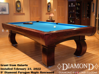 DIAMOND 9' MAPLE ROSEWOOD PARAGON - GRANT FROM ONTARIO - INSTALLED FEBRUARY 23, 2022