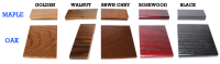 Diamond table wood samples stained to your preference
